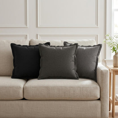 Cuscino con cuscino HOUTEN 12 pz Grigio Chiaro Lino