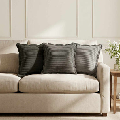 Federa 2 pz HOUTEN Grigio Scuro 30 x 30 cm corduroy