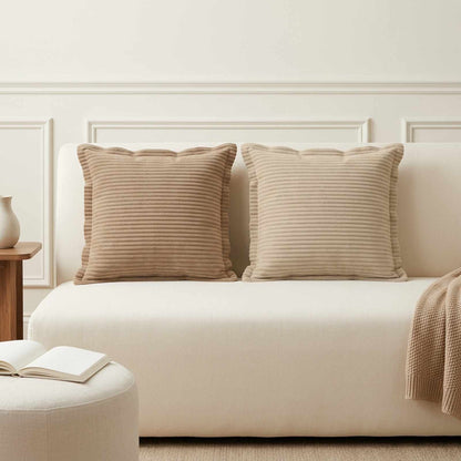 Federa 2 pz HOUTEN Marrone 40 x 40 cm corduroy