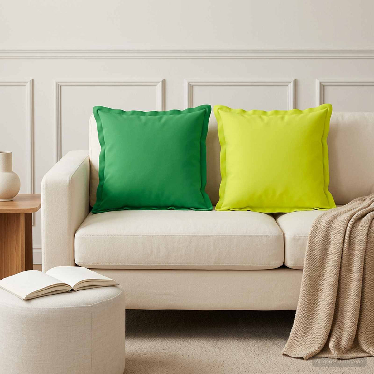 Cuscino con cuscino HOUTEN 6 pz Verde Poliestere | homemem39