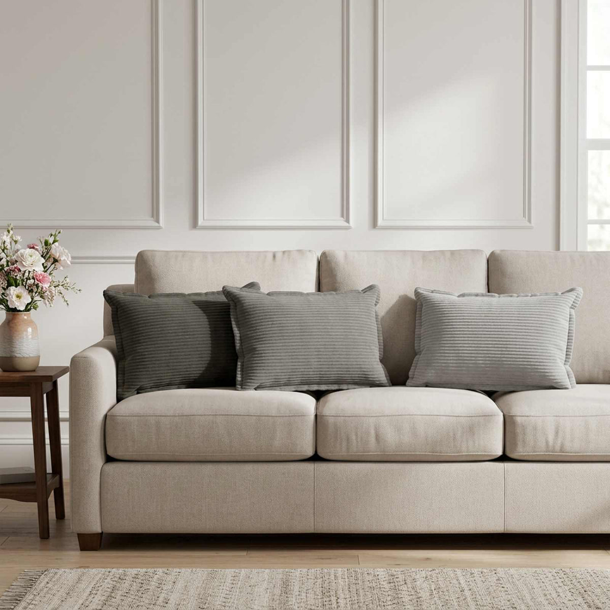 Federa 2 pz HOUTEN Antracite 40 x 60 cm corduroy