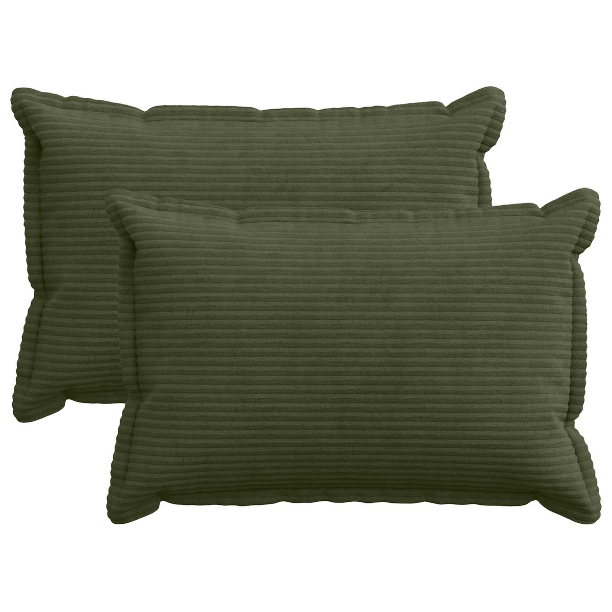 Federa 2 pz HOUTEN Verde 30 x 50 cm corduroy | homemem39