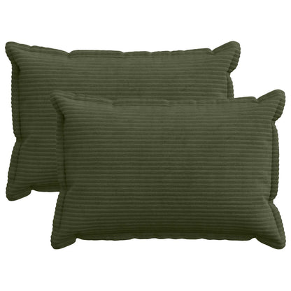 Federa 2 pz HOUTEN Verde 30 x 50 cm corduroy | homemem39