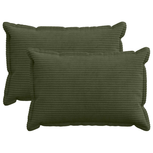 Federa 2 pz HOUTEN Verde 30 x 50 cm corduroy | homemem39