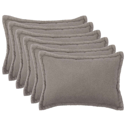 Federa 6 pcs HOUTEN Grigio Chiaro 30 x 50 cm Bouclé | homemem39