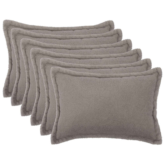Federa 6 pcs HOUTEN Grigio Chiaro 30 x 50 cm Bouclé | homemem39