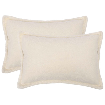 Federa 2 pcs HOUTEN Crema 30 x 50 cm Bouclé | homemem39