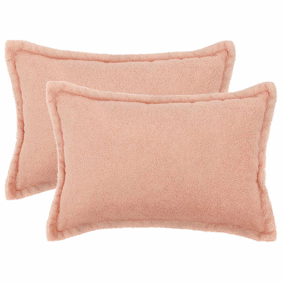 Federa 2 pcs HOUTEN Rosa 30 x 50 cm Bouclé | homemem39