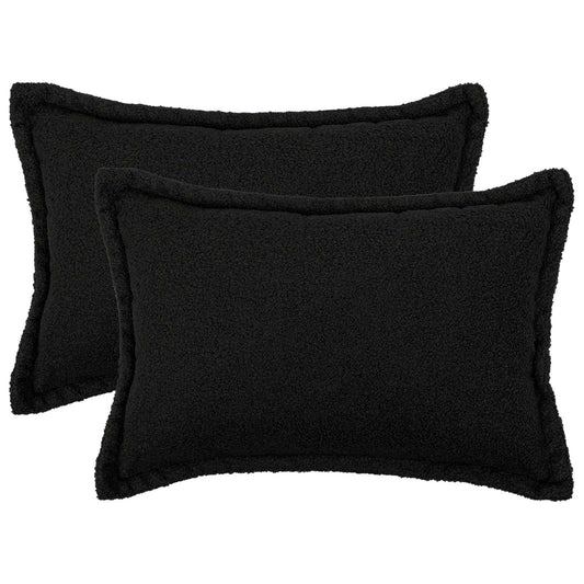 Federa 2 pcs HOUTEN Nero 30 x 50 cm Bouclé | homemem39