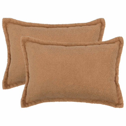 Federa 2 pcs HOUTEN Beige 30 x 50 cm Bouclé | homemem39