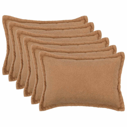 Federa 6 pcs HOUTEN Beige 30 x 50 cm Bouclé | homemem39