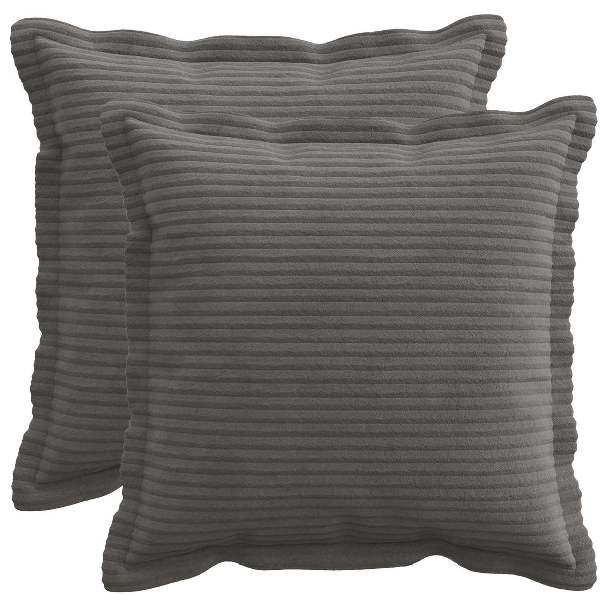 Federa 2 pz HOUTEN Grigio Scuro 35 x 35 cm corduroy | homemem39