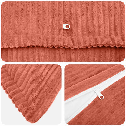 Federa 2 pz HOUTEN Rosso Arancio 35 x 35 cm corduroy | homemem39
