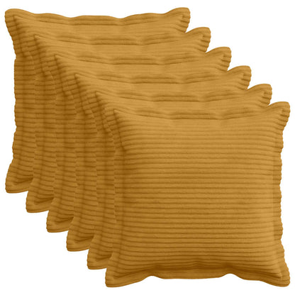 Federa 6 pz HOUTEN Giallo 35 x 35 cm corduroy | homemem39