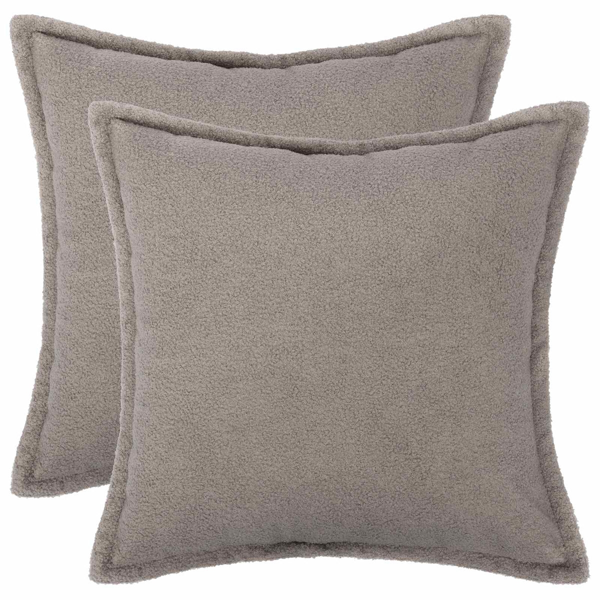 Federa 2 pcs HOUTEN Grigio Chiaro 35 x 35 cm Bouclé | homemem39