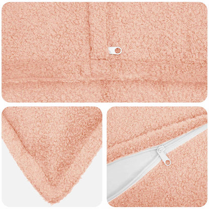 Federa 2 pcs HOUTEN Rosa 35 x 35 cm Bouclé | homemem39