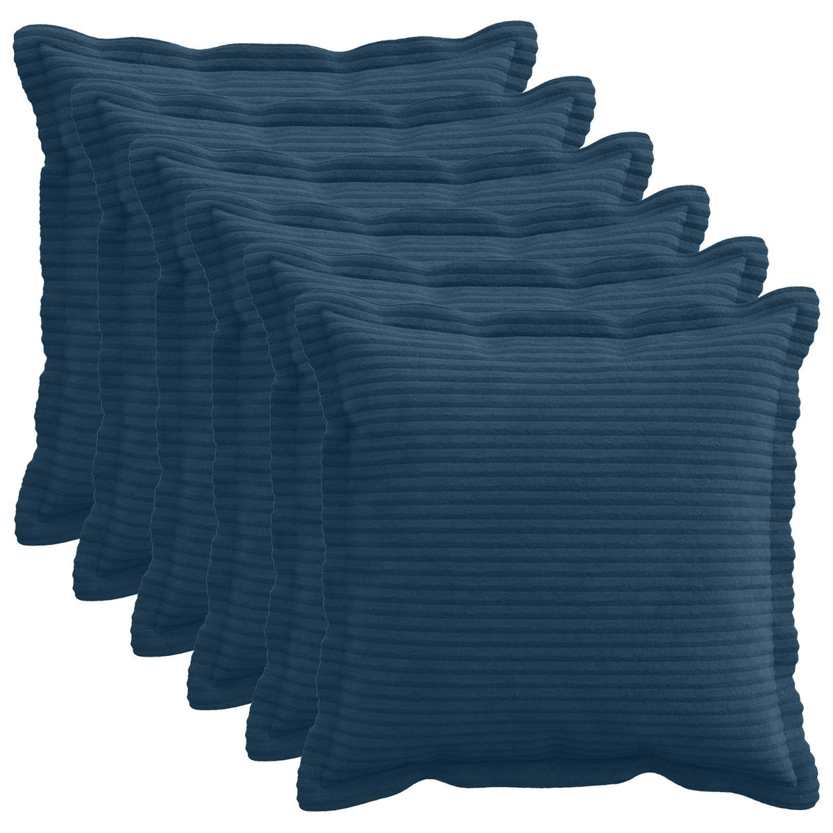Federa 6 pz HOUTEN Blu navy 40 x 40 cm corduroy | homemem39