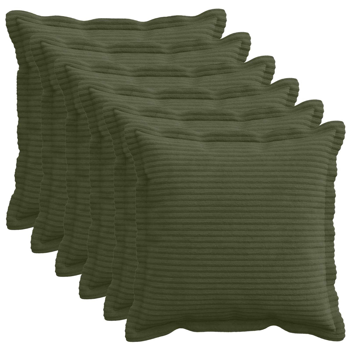 Federa 6 pz HOUTEN Verde 40 x 40 cm corduroy | homemem39