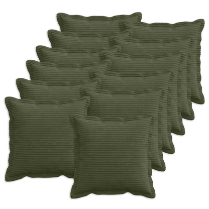 Federa 12 pz HOUTEN Verde 40 x 40 cm corduroy | homemem39