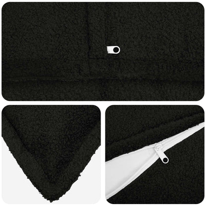 Federa 6 pcs HOUTEN Nero 40 x 40 cm Bouclé