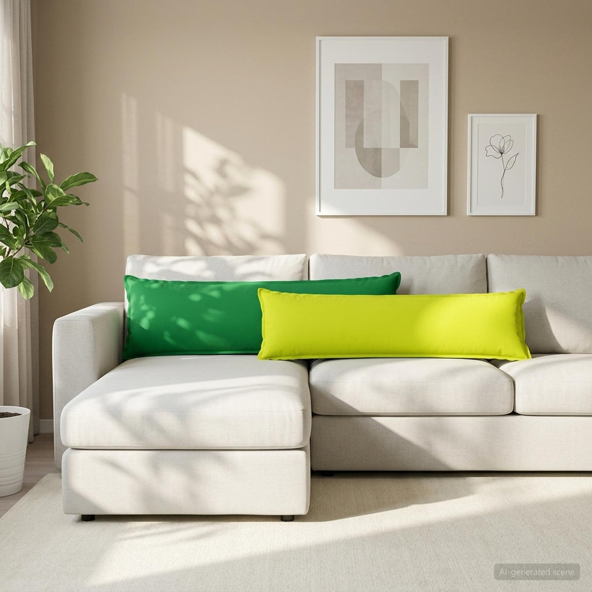 Cuscino con cuscino HOUTEN 2 pz Verde brillante. Poliestere | homemem39
