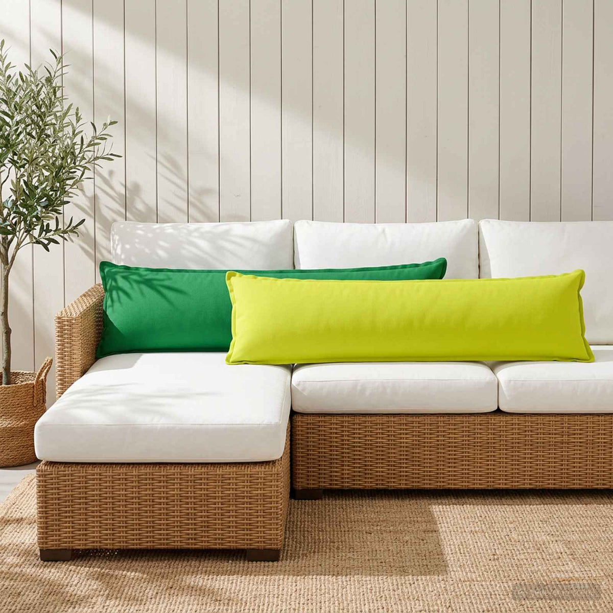 Cuscino con cuscino HOUTEN 2 pz Verde brillante. Poliestere | homemem39