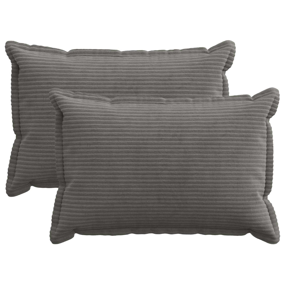 Federa 2 pz HOUTEN Grigio Scuro 40 x 60 cm corduroy | homemem39