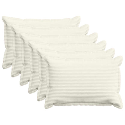 Federa 6 pz HOUTEN Crema 40 x 60 cm corduroy