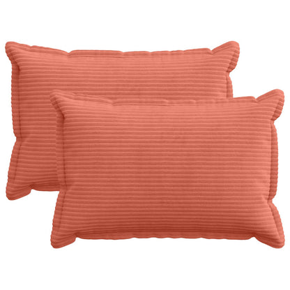 Federa 2 pz HOUTEN Rosso Arancio 40 x 60 cm corduroy