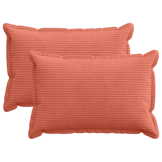 Federa 2 pz HOUTEN Rosso Arancio 40 x 60 cm corduroy