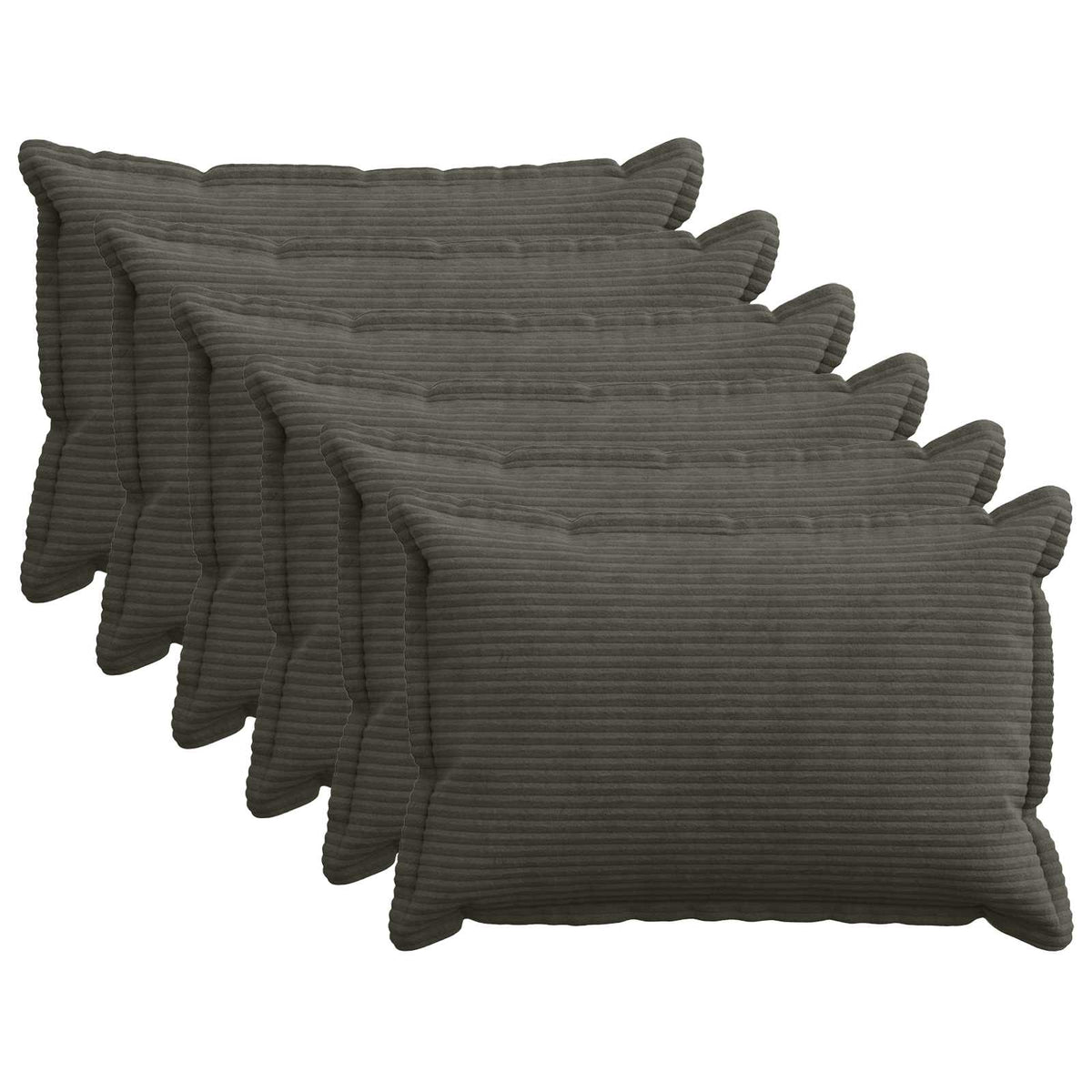 Federa 6 pz HOUTEN Antracite 40 x 60 cm corduroy | homemem39