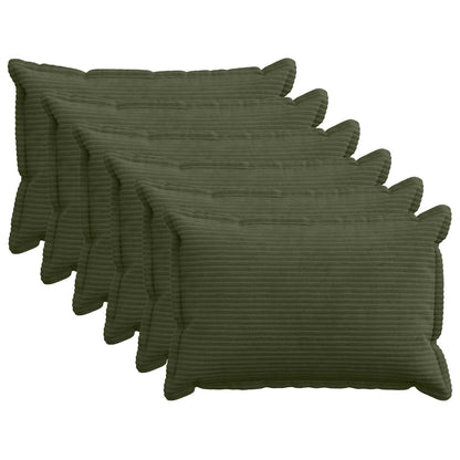 Federa 6 pz HOUTEN Verde 40 x 60 cm corduroy