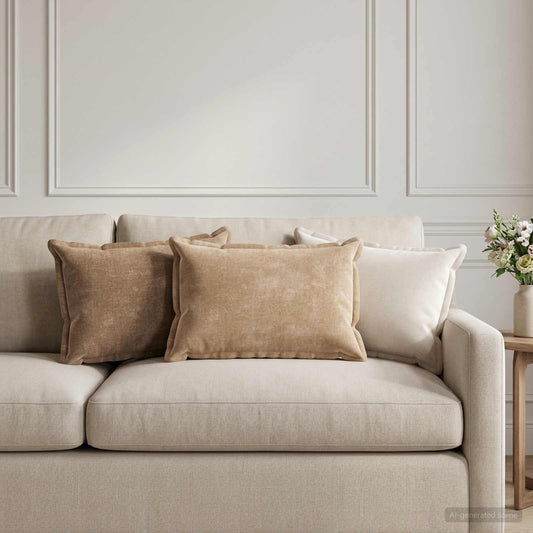 Federa 2 pz HOUTEN Crema 30 x 50 cm Tessuto Chenille