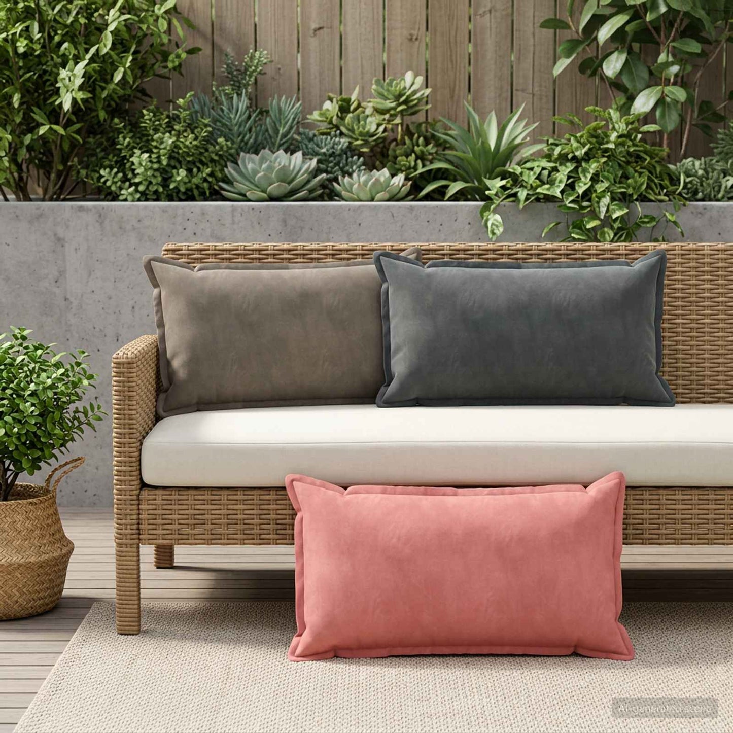 Federa 12 pcs HOUTEN Rosa 40 x 80 cm Velluto
