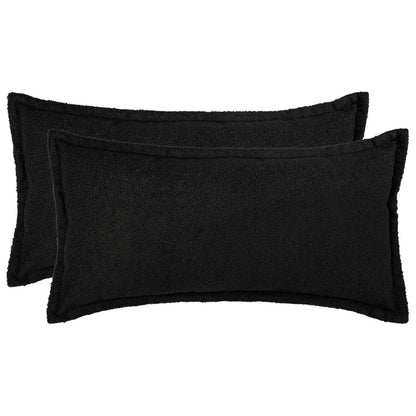 Federa 2 pcs HOUTEN Nero 40 x 70 cm Bouclé | homemem39