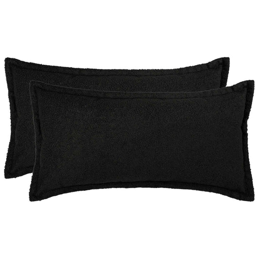 Federa 2 pcs HOUTEN Nero 40 x 70 cm Bouclé | homemem39