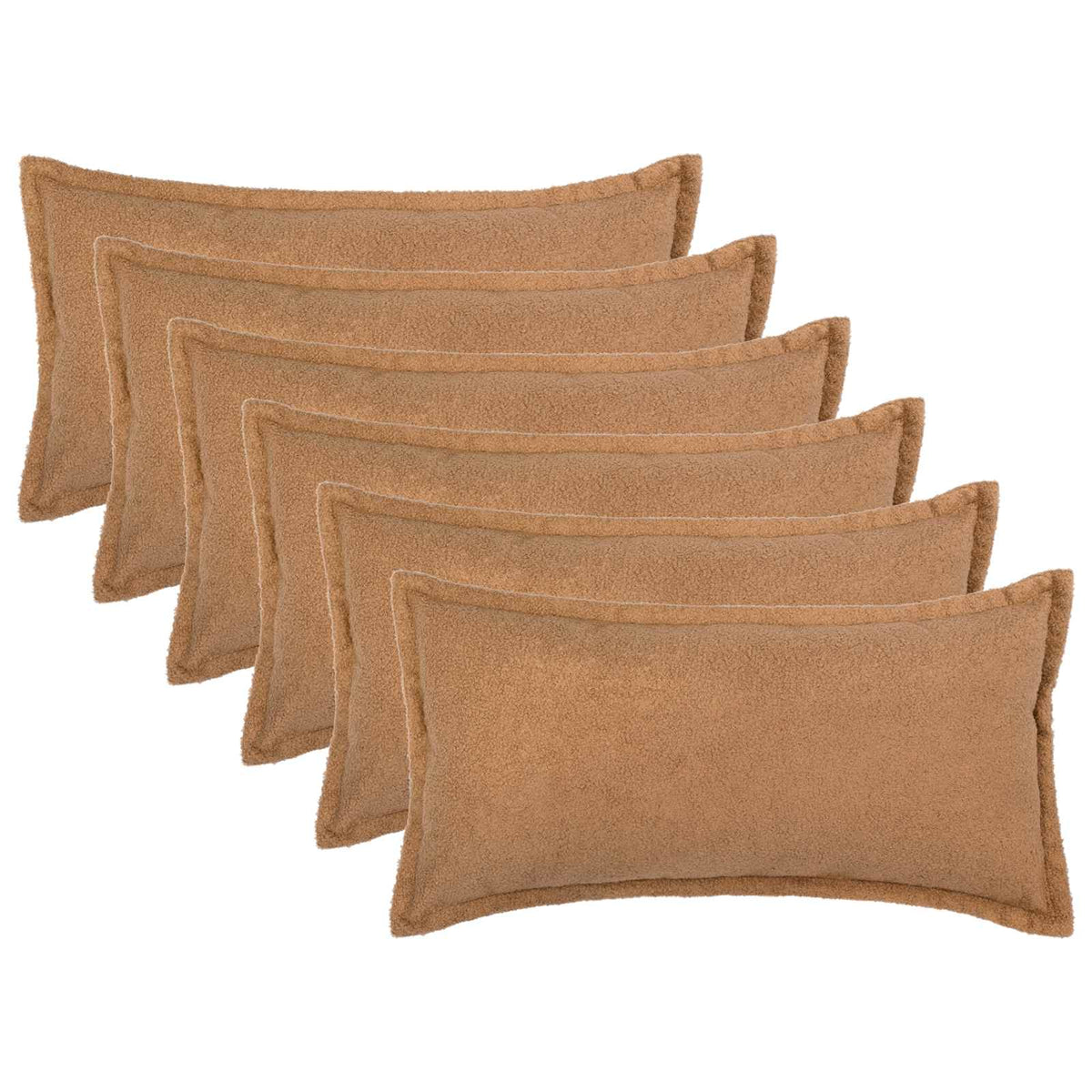 Federa 6 pcs HOUTEN Beige 40 x 70 cm Bouclé | homemem39