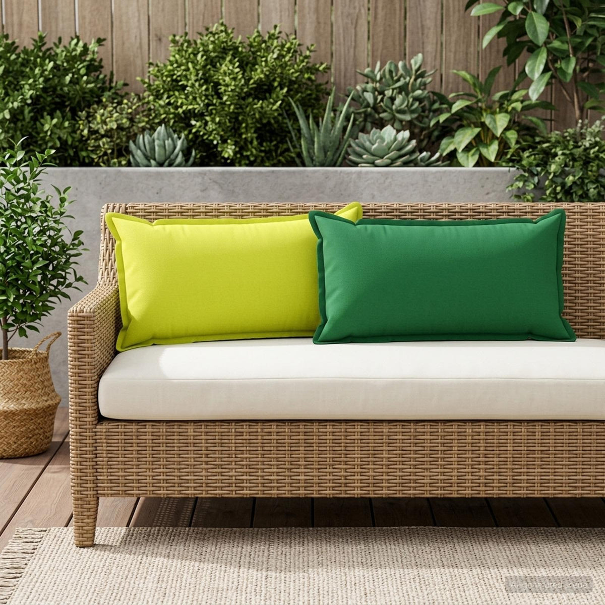 Cuscino con cuscino HOUTEN 6 pz Verde Poliestere