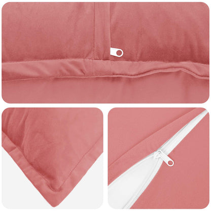 Federa 12 pcs HOUTEN Rosa 40 x 80 cm Velluto
