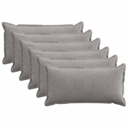 Federa 6 pz HOUTEN Grigio Chiaro 40 x 80 cm corduroy | homemem39