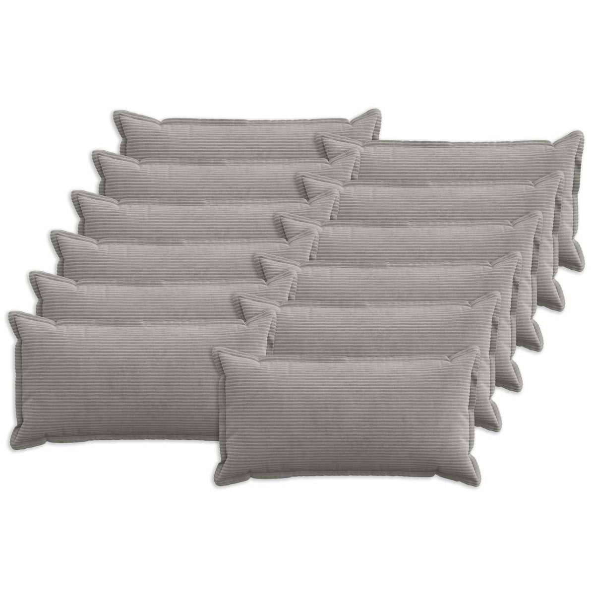Federa 12 pz HOUTEN Grigio Chiaro 40 x 80 cm corduroy | homemem39