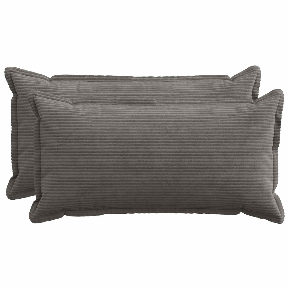 Federa 2 pz HOUTEN Grigio Scuro 40 x 80 cm corduroy | homemem39