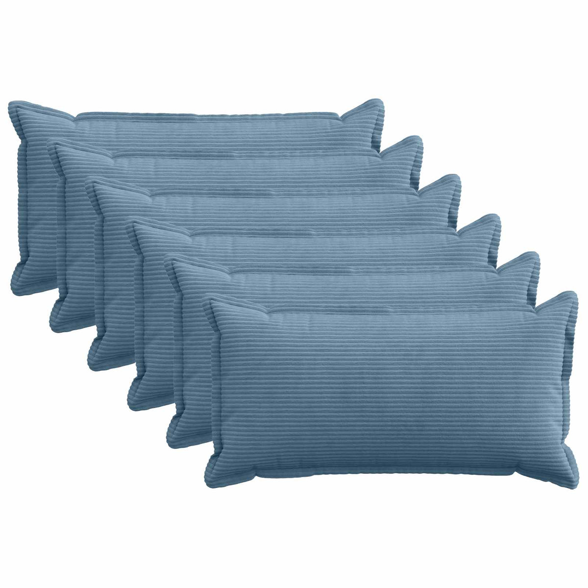 Federa 6 pz HOUTEN Blu 40 x 80 cm corduroy