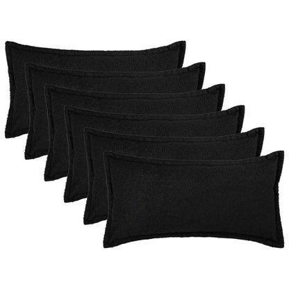 Federa 6 pcs HOUTEN Nero 40 x 80 cm Bouclé | homemem39