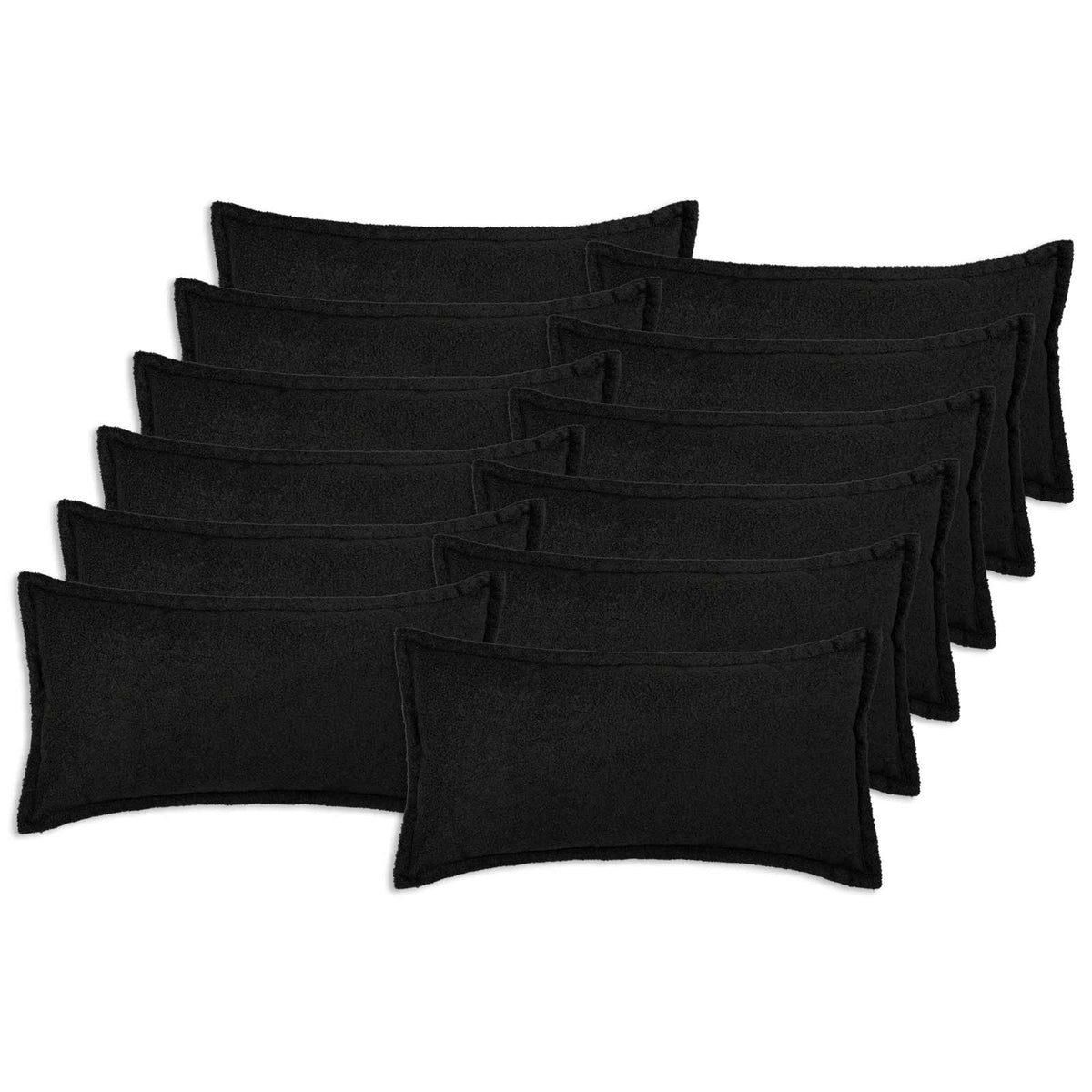 Federa 12 pcs HOUTEN Nero 40 x 80 cm Bouclé | homemem39