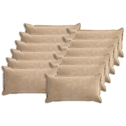 Federa 12 pz HOUTEN Tortora 40 x 80 cm Tessuto Chenille | homemem39
