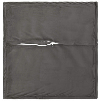 Federa 12 pcs HOUTEN Grigio Scuro 45 x 45 cm Velluto