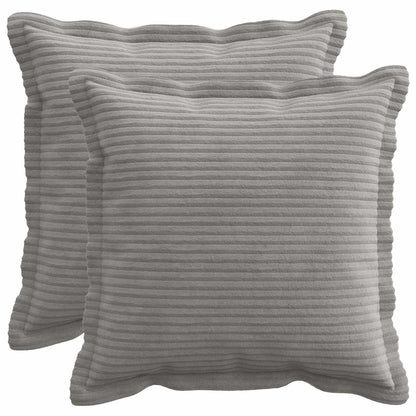 Federa 2 pz HOUTEN Grigio Chiaro 45 x 45 cm corduroy | homemem39