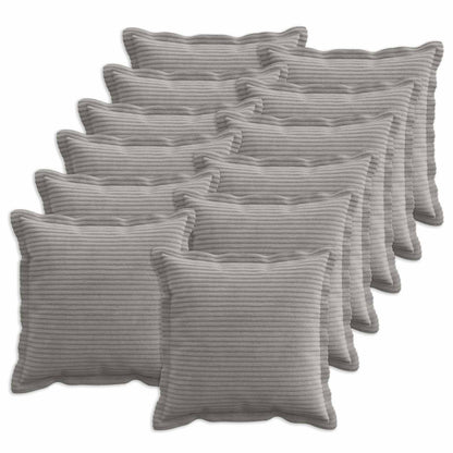 Federa 12 pz HOUTEN Grigio Chiaro 45 x 45 cm corduroy | homemem39