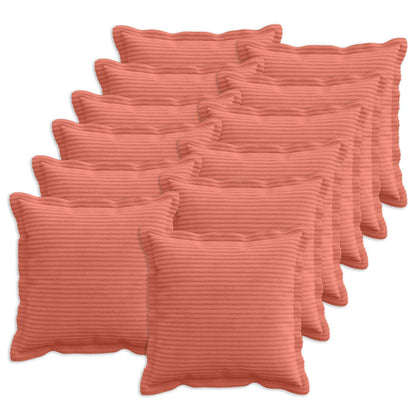 Federa 12 pz HOUTEN Rosso Arancio 45 x 45 cm corduroy